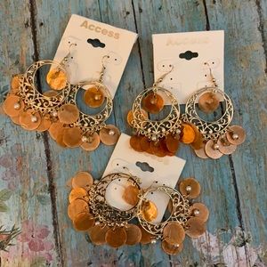 3 Pair Lot of of NWT Gorgeous Earrings